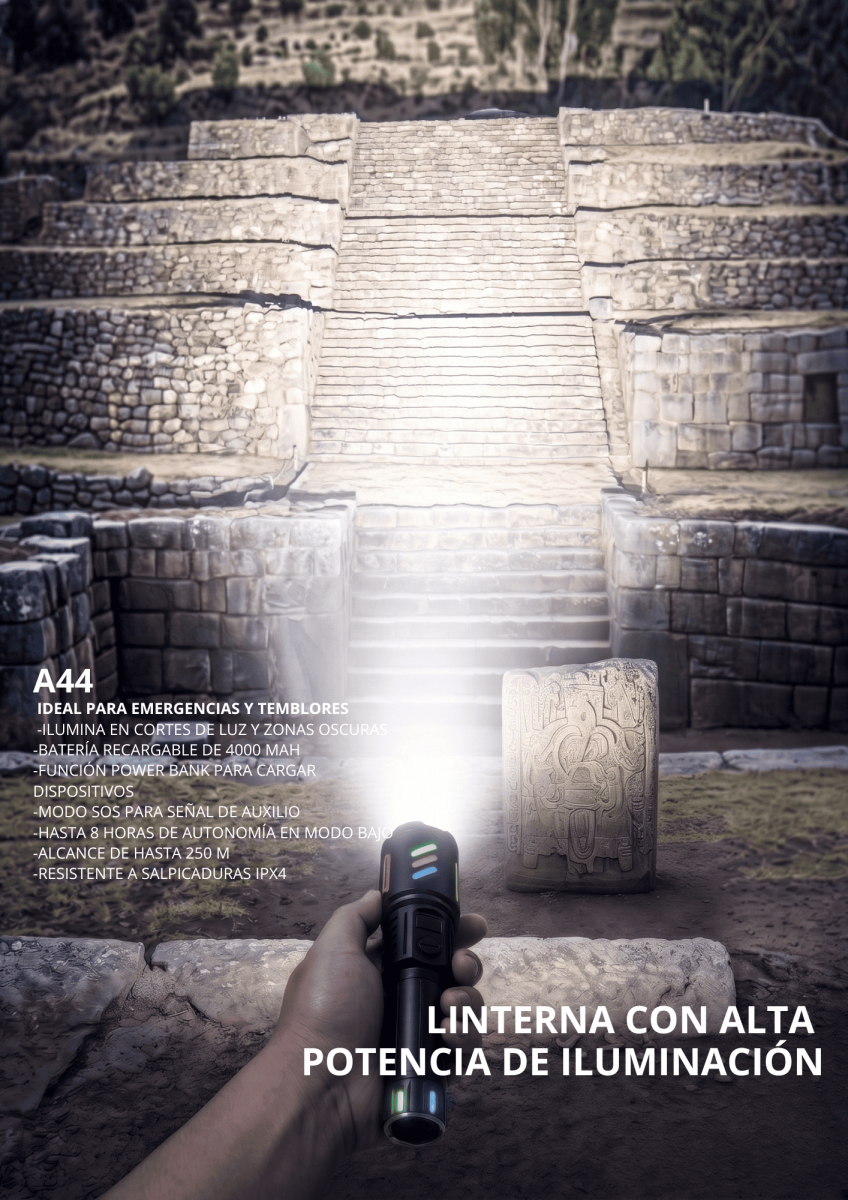 🔦 LINTERNA CON ALTA POTENCIA DE ILUMINACIÓN