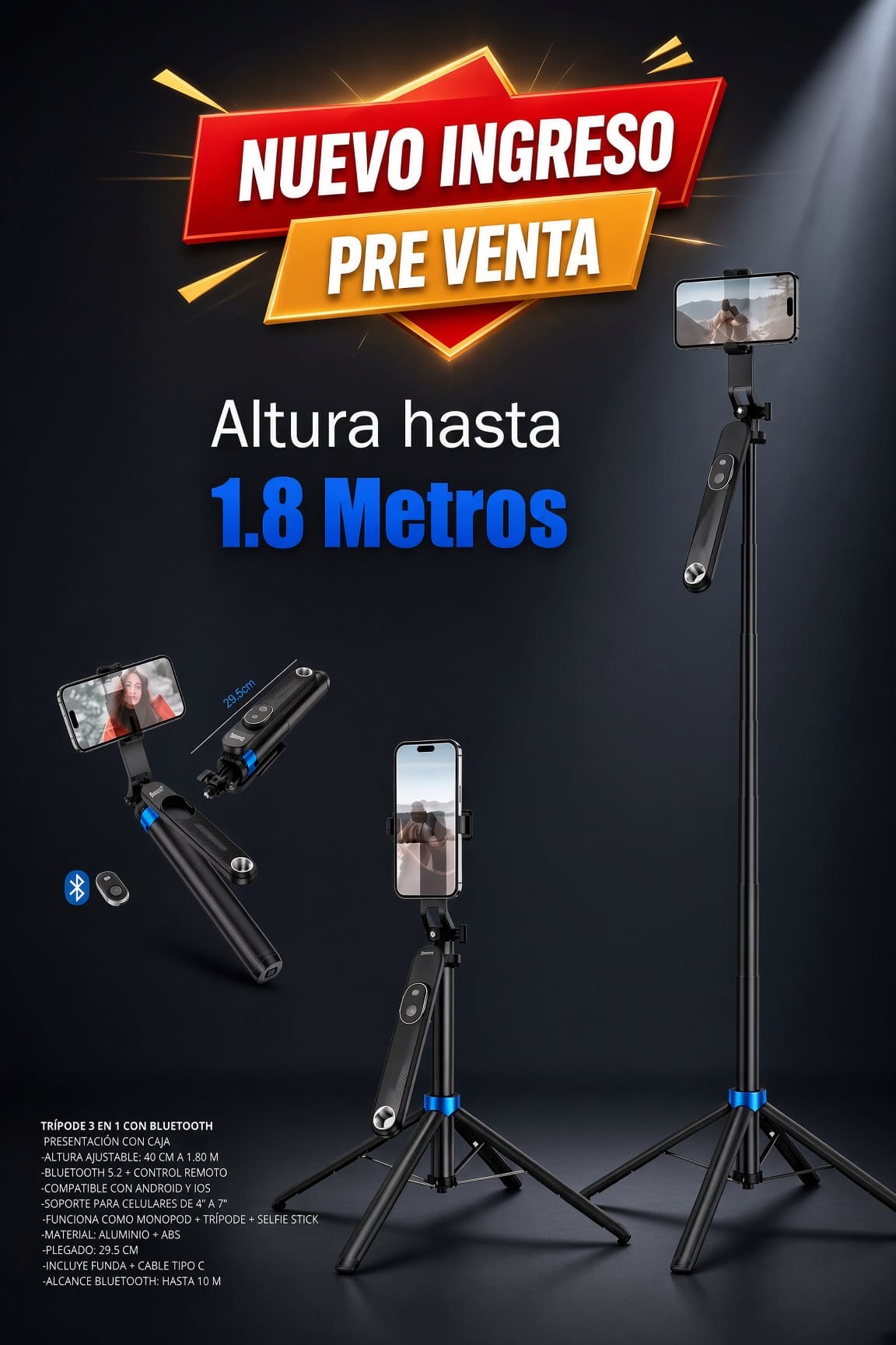 🔥 FP-11595 | TRÍPODE PARA CELULAR